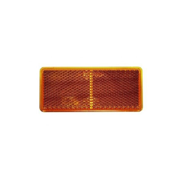Orange adhesive rectangular reflector 90X40mm