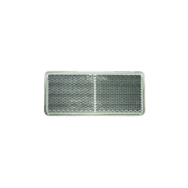 White adhesive rectangular reflector 90X40mm