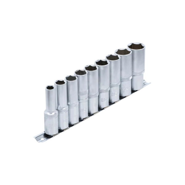 Socket Set, Hexagon, deep | 1/2 Drive | 10 - 24 mm | 9 pcs. - Image 2