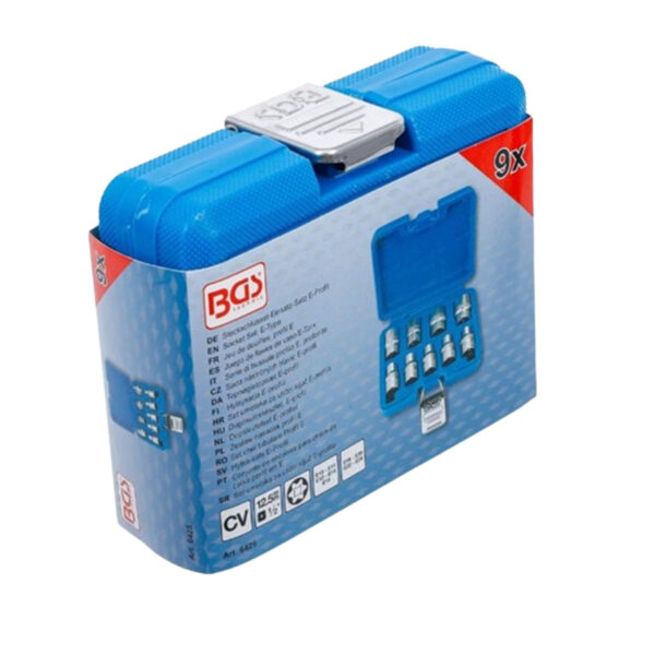Socket Set, E-Type | 1/2 Drive | E10 - E24 | 9 pcs.