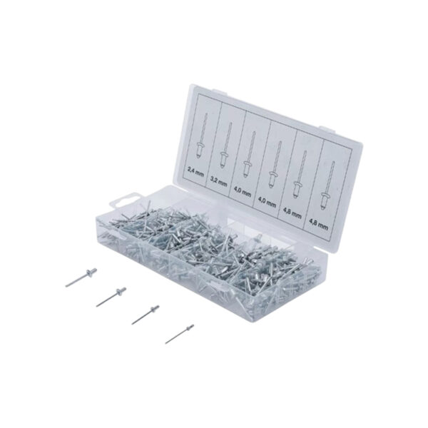 Blind Rivets Assortment Aluminium Ø 2.4 - 4.8 mm 400 pcs
