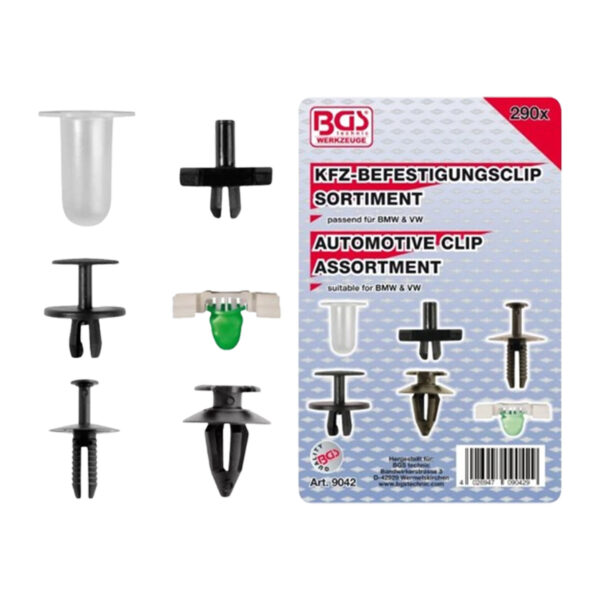 Automotive Clip Assortment for BMW, VW 290 pcs.