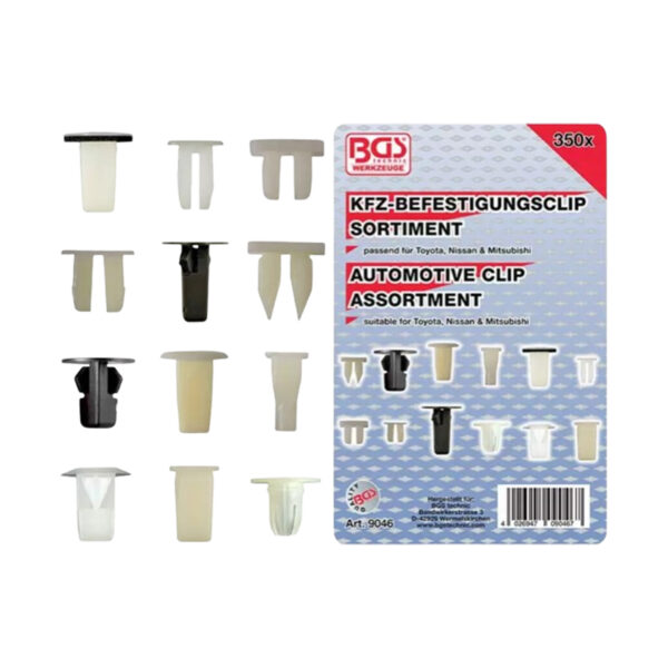 Automotive Clip Assortment  for TOYOTA, NISSAN, MITSUBISHI 350 pcs.