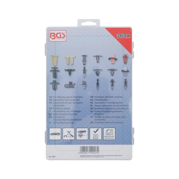 Automotive Clip Assortment for Toyota, Lexus 360 pcs. - Image 2