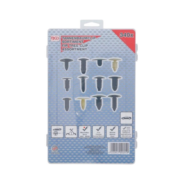 Fir Tree Clip Assortment for GM, VW, Chrysler, BMW, Nissan, Ford 340 pcs. - Image 2