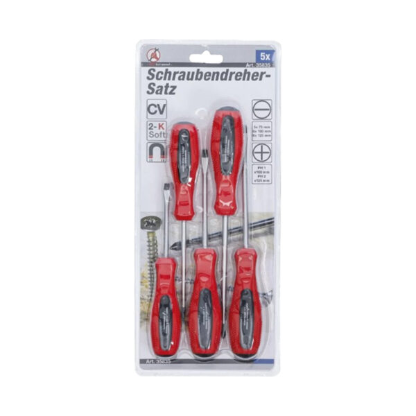 BGS Screwdriver Set | Slot SL / Cross Slot 5 pcs - Image 2