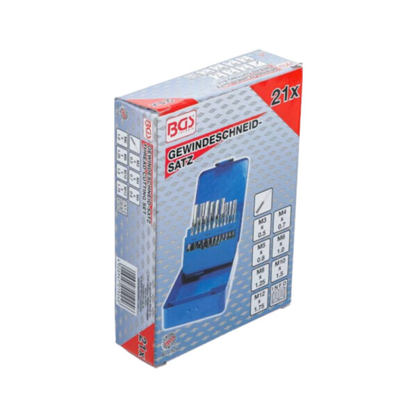 Thread Cutting Set M3 - M12 21 pcs.
