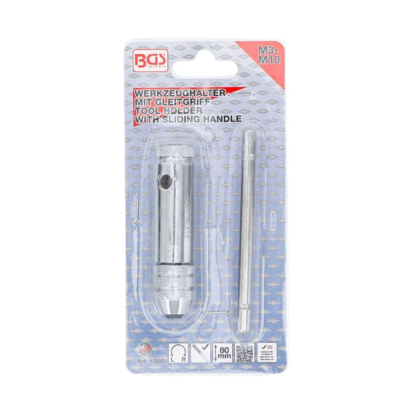 Tool Holder sliding Handle for Taps  M3 - M10 80 mm