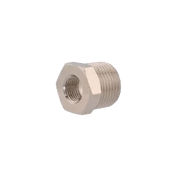 Reducer in nickel-plated brass male 3/4 BSP to female 3/8 BSP