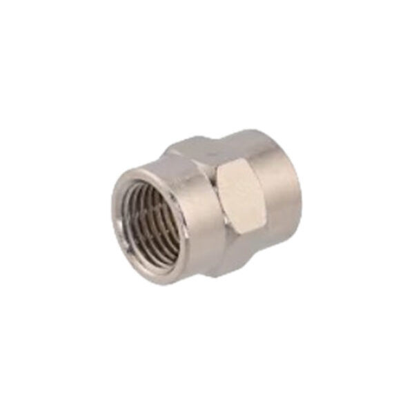 Pass-through sleeve in nickel-plated brass 1/2 BSP X 1/2 BSP