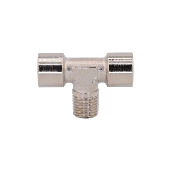 “T” fitting nickel-plated brass 1 male – 2 females 3/8 BSP