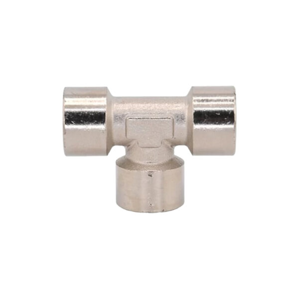 “T” fitting nickel-plated brass 3 Females 1/4 BSP