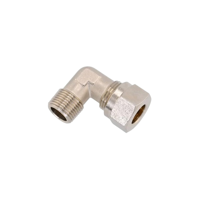 Ogive "L" fitting nickel-plated brass Male 1/4 BSP X 12 MM