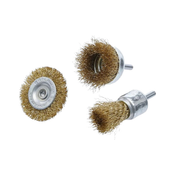 Steel Wire brush Set Ø 25 - 50 mm 3 pcs.