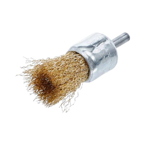 Steel Wire Brush brass coated Ø 25 mm