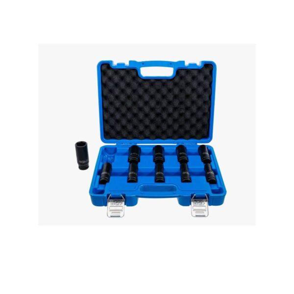 Impact Socket Set, Hexagon, deep 1/2 Dr 10 - 24 mm  10 pcs.