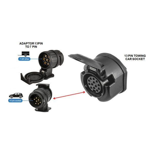 Vehicle Adaptor from 13 to 7 pin socket - Image 2