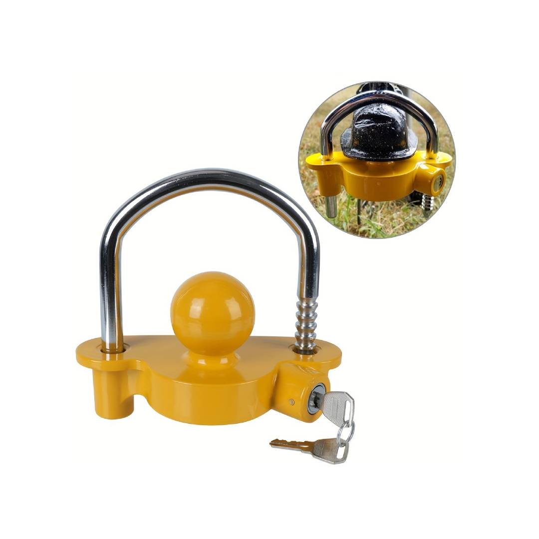 Anti-Theft trailer hitch lock tow-ball system for trailers