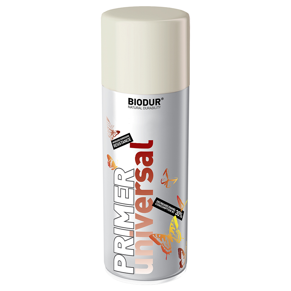 WHITE PRIMER BIODUR SPRAY PAINT 400ml