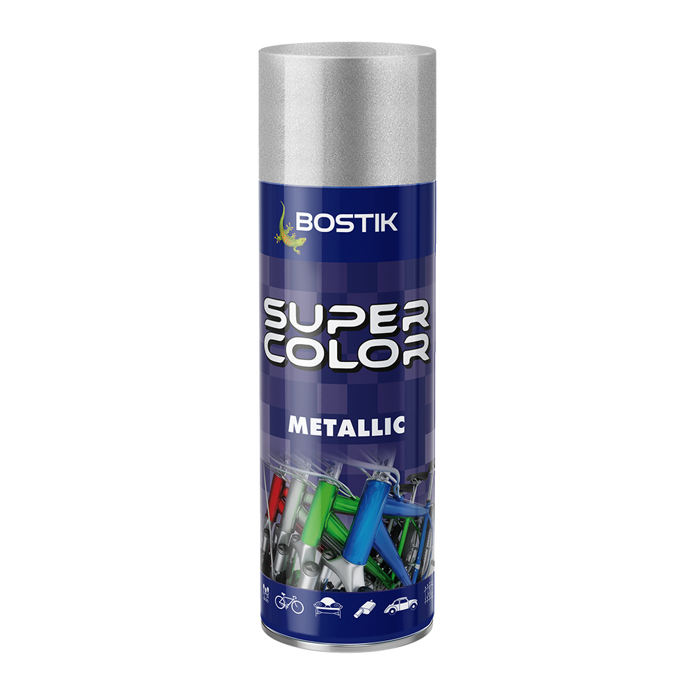 SILVER METALLIC BOSTIK SPRAY PAINT 400ml