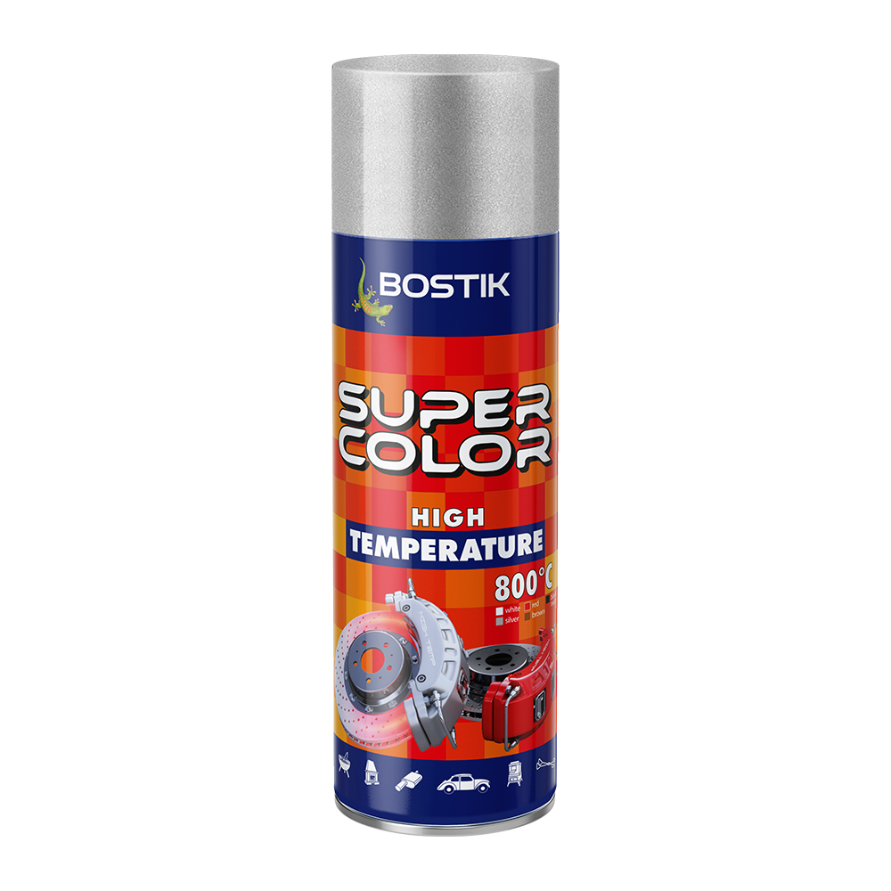 SILVER HIGH HEAT RESISTANT 800°C BOSTIK SPRAY PAINT 400ml